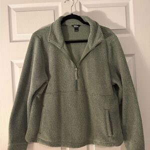 Eddie Bauer Olive Textured Pullover